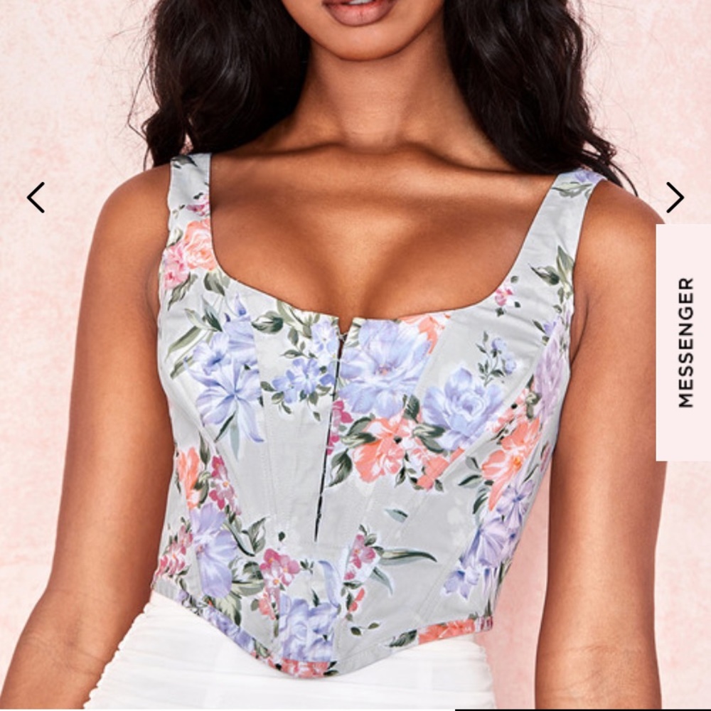 House of CB Dahlia Floral Corset Top